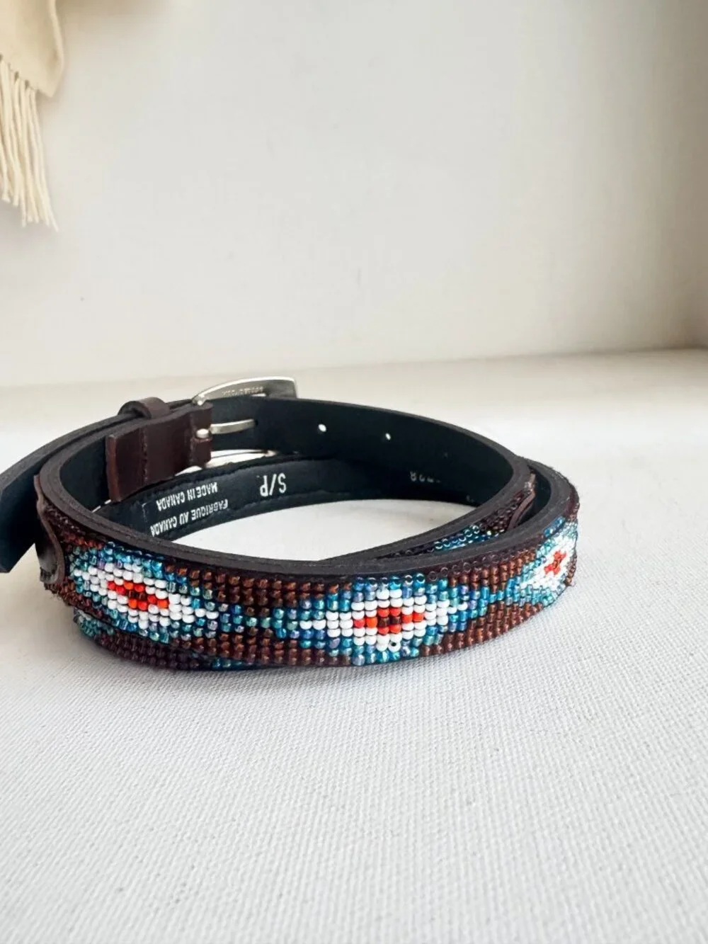 Vintage Braemar Skinny Beaded Western Belt